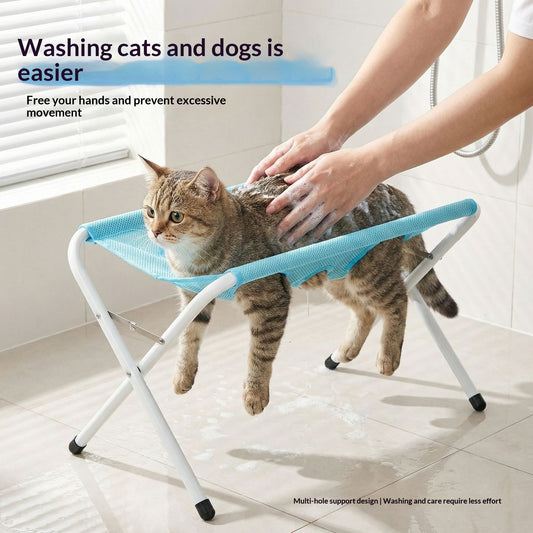 Foldable Pet Bathing Hammock Stand
